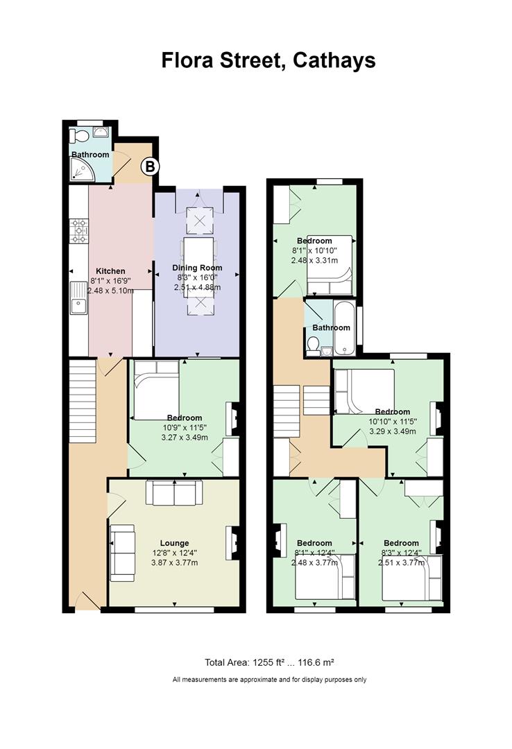 Floorplan for Flora Street, Cathays